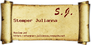Stemper Julianna névjegykártya
